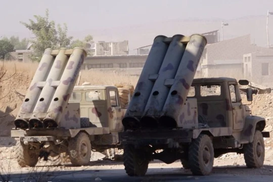 Hai tổ hợp tên lửa hạng nặng 'Al-Feel' (Elephants) trên chiến trường phía đông Hama - ảnh minh họa South Front