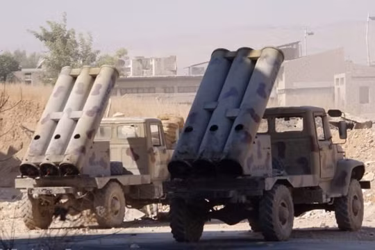 Hai tổ hợp tên lửa hạng nặng 'Al-Feel' (Elephants) trên chiến trường phía đông Hama - ảnh minh họa South Front