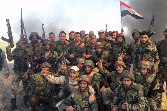 Binh sĩ quân đội Syria trên chiến trường cao nguyên Golan - ảnh minh họa Masdar News