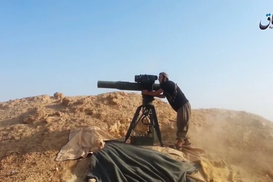 Chiến binh IS sử dụng tên lửa chống tăng TOW của Mỹ