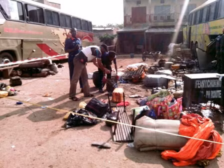 Hiện trường một vụ đánh bom liều chết tại Nigeria