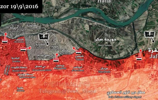 Bản đồ chiến sự thành phố Deir ez Zor 