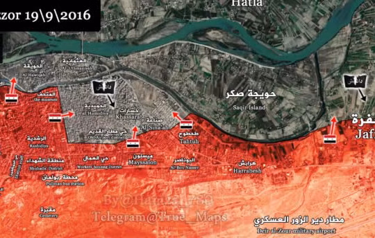 Bản đồ chiến sự thành phố Deir ez Zor 