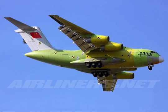 Máy bay vận tải quân sự hạng nặng của Trung Quốc - Xian Y-20. Ảnh minh họa không quân Trung Quốc