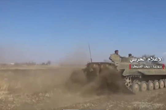 Quân đội Syria trên chiến trường Qunetra, ảnh minh họa video