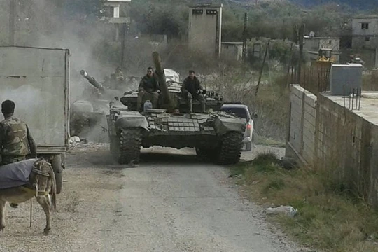 Quân đội Syria đánh chiếm núi Al-Qamawa và làng Beit Binjarou Bắc Latakia 