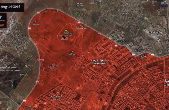 Bản đồ chiến sự Aleppo.