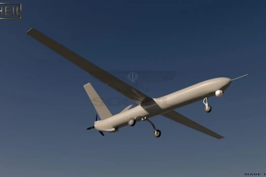 Chiếc máy bay không người lái Shahed 129 do Iran sản xuất, được cho là bị bắn hạ ở thị trấn al-Tanf