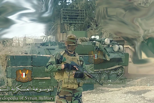 Ảnh đài radar cỡ nhỏ trên xe bánh xích MT-LB ở Syria - tài khoản Twitter @Syr_Mil_Wik