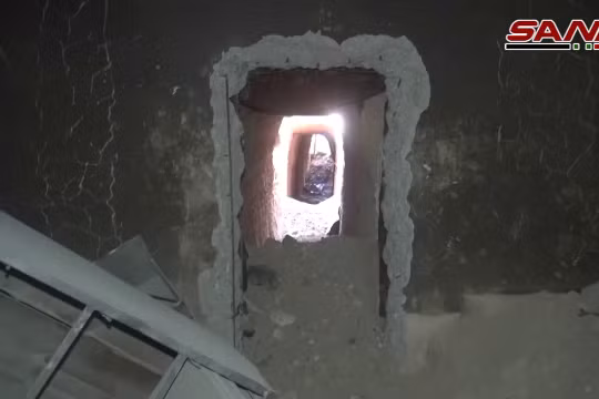Đường hầm ngầm bí mật ơ Đông Ghouta - ảnh minh họa video SANA