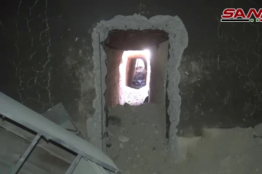 Đường hầm ngầm bí mật ơ Đông Ghouta - ảnh minh họa video SANA