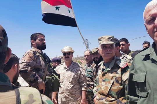 Quân đội Syria giải phóng khu dập nước trên thung lũng Yarmouk. Ảnh minh họa South Front