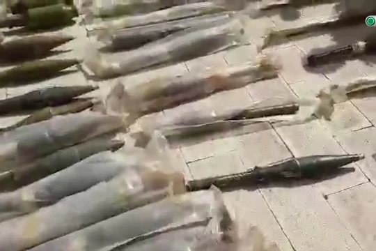 Những vũ khí đạn dược thu được của phiến quân ở Đông Ghouta