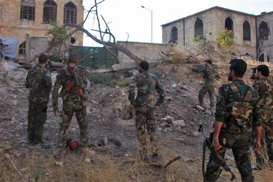 Binh sĩ quân đội Syria trên chiến trường Aleppo