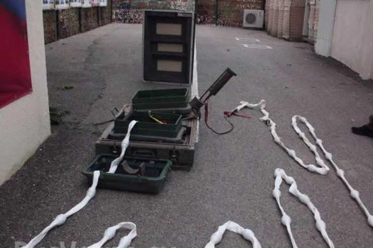 Thiết bị quét mìn APOBS MK-7 Mod 2 phân đội bộ binh Mỹ ở ngoại ô Damascus. Ảnh minh họa: Rusvesna.