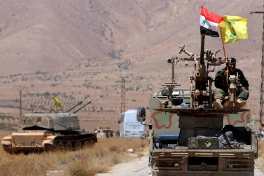 Lực lượng Hezbollah tiến công trên chiến trường Syria - ảnh minh họa Masdar News