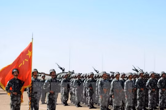 Binh sỹ Trung Quốc trong một cuộc tập trận. Ảnh minh họa. (Nguồn: THX/TTXVN)