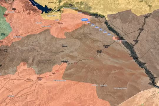 Bản đồ phân bổ tình hình chiến trường Syria khu vực Homs, Raqqa và Deir Ezzor - Ảnh South Front