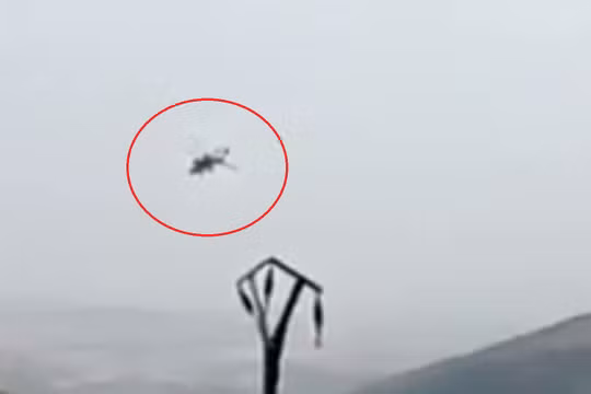 Trực thăng Thổ Nhĩ Kỳ trên khu vực Afrin trước khi bị bắn hạ. ảnh minh họa video