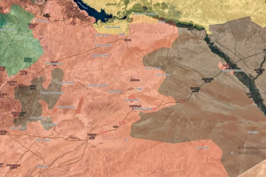 Tổng quan chiến trường Hama, Homs, phía đông Raqqa và Deir Ezzor, bản đồ South Front