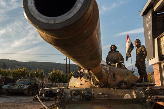 Binh sĩ quân đội Syria trên chiến trường Aleppo