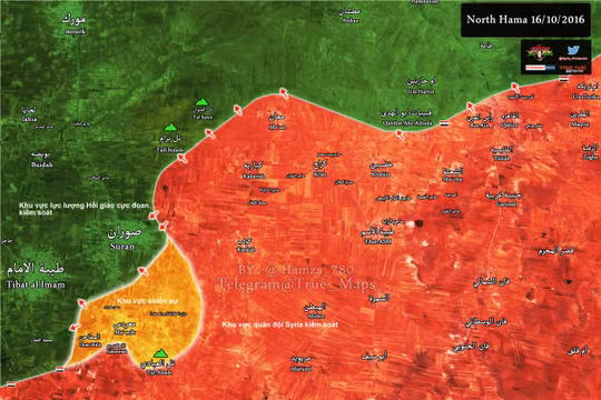 Bản đồ tình hình chiến sự tỉnh Hama