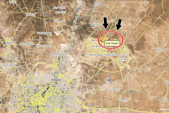 Bản đồ chiến sự miền Bắc Aleppo