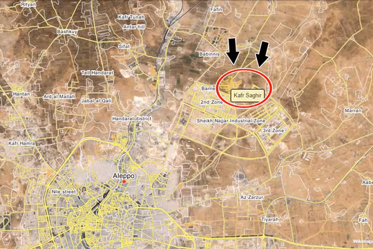 Bản đồ chiến sự miền Bắc Aleppo