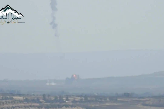 Anh minh họa từ video, chiếc Mi-24 đã phát nổ và bị hủy diệt