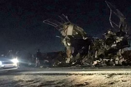 Hiện trường vụ khủng bố kinh hoàng ở Iran, 41 binh sĩ biên phòng thiệt mạng. Ảnh: South Front.