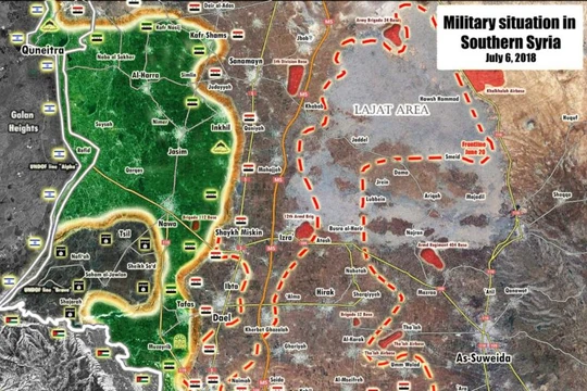  Tình hình chiến sự Daraa ngày 06.07.2018 theo South Front