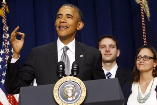 Tổng thống Obama phát biểu về vấn đề kinh tế tại Nhà Trắng ngày 16-4 - Ảnh: Reuters