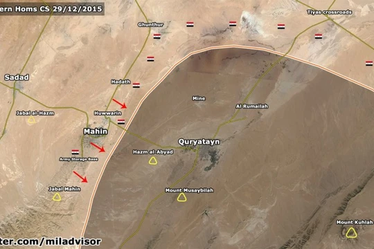 Nóng: Quân đội Syria giải phóng thị trấn Maheen, Homs lần thứ 3