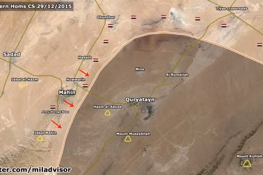 Nóng: Quân đội Syria giải phóng thị trấn Maheen, Homs lần thứ 3