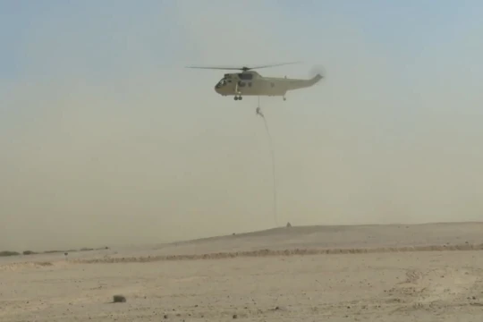 Đặc nhiệm đổ bộ đường không Nga - Ai Cập diễn tập chống khủng bố. Ảnh minh họa: Ruptly.