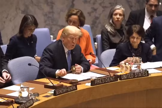 Tổng thống Mỹ Donald Trump tại Liên Hiệp Quốc. Ảnh minh họa từ tài khoản @realDonaldTrump