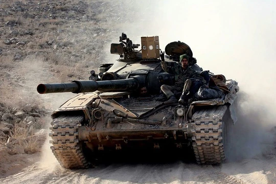 Bộ khí tài chống tên lửa chống tăng thế hệ II TOW của Mỹ Sarab-1 - ảnh truyền thông quân đội Syria