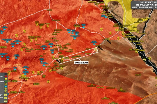 Chiến trường Homs - Deir Ezzor, tình hình diễn ra căng thẳng dọc tuyến đường tiếp vận Palmyra - Deir Ezzor - bản đồ South Front