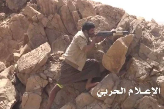 Chiến binh Houthi trên chiến trường Yemen.