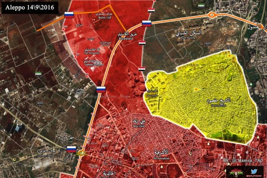Bản đồ các vị trí đóng quân của lực lượng Hải quân đánh bộ Nga kiểm soát