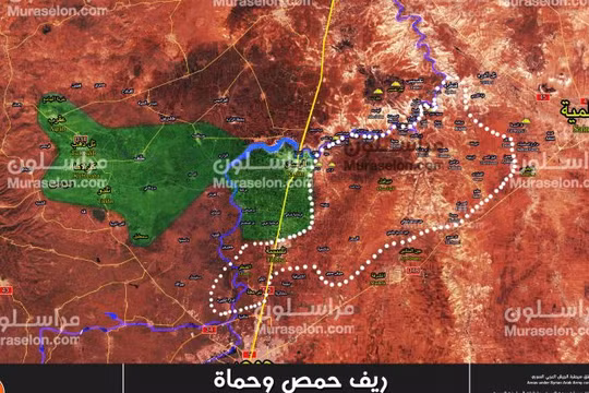 Một vùng đất rộng lớn thuộc vùng Rastan được giải phóng. Bản đồ Muraselon