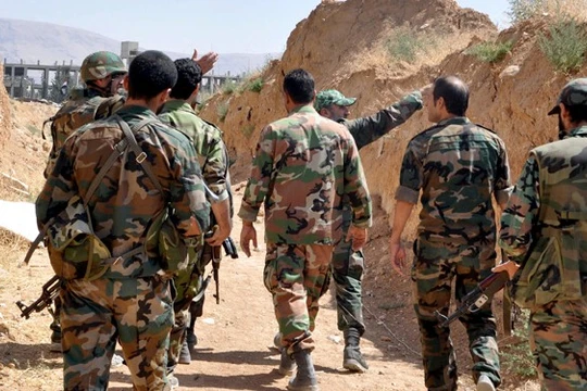 Binh sĩ Syria trên chiến trường biên giới Lebanon - Syria