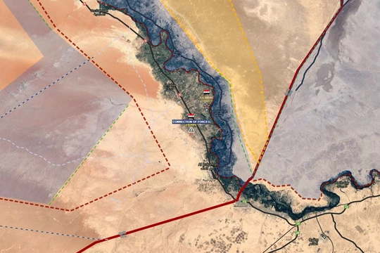 Khu vực lực lượng Tiger tiến công hợp binh với Hezbollah và IRGC, gần thành phố Al-Bukamal.