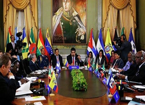 Tổng thống Venezuela Nicolas Maduro chủ trì cuộc họp của ALBA hôm 17-3