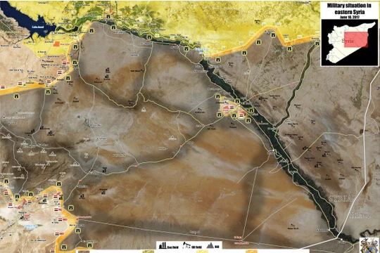 Các mũi tấn công của quân đội Syria trên hướng về Deir Ezzor
