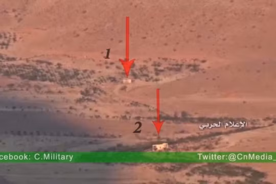 Vị trí hai ngôi nhà bị tên lửa chống tăng ATGM phá hủy