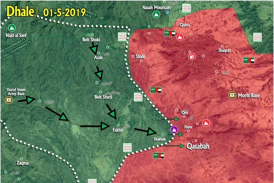 Lực lượng Houthi mở rộng vùng kiểm soát trong địa phận tỉnh Dhale.