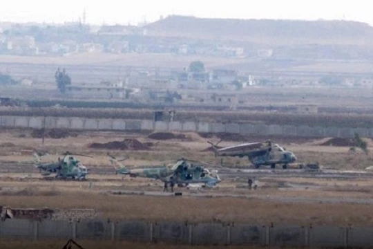 Sân bay quân sự Deir Ezzor, khu vực được cho là bị tấn công bằng xe VBIED của IS - ảnh Muraselon