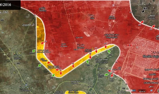 Bản đồ chiến sự Bắc Aleppo