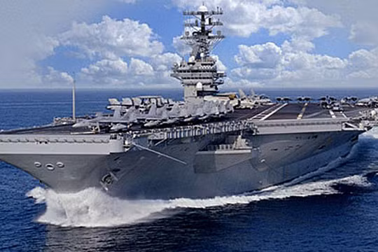 Tàu sân bay USS-Ronald-Reagan trên biển Nhật Bản